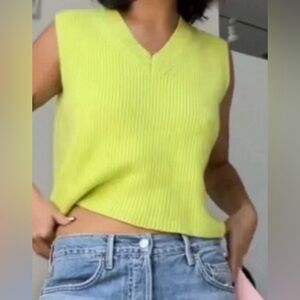 Zara Rib Knit Sweater vest Size S
